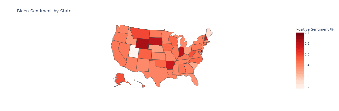 Biden Sentiment by State
